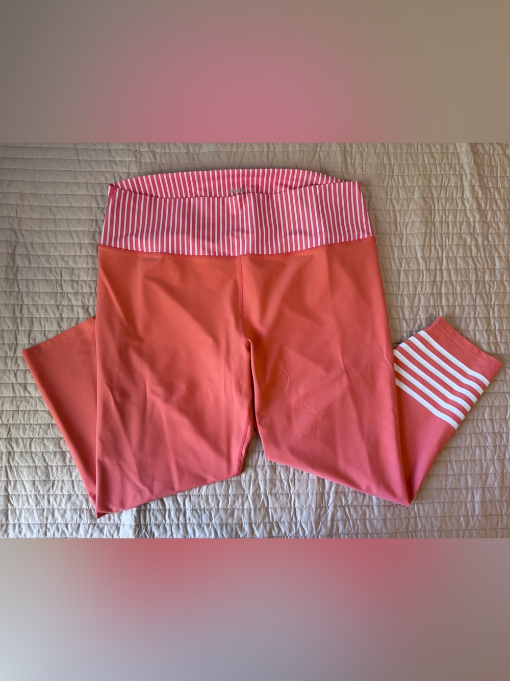 Addison Bay x Nuuly High-Rise Coral Active Leggings - Plus Size - 1X - SEE SET! - Picture 6 of 11